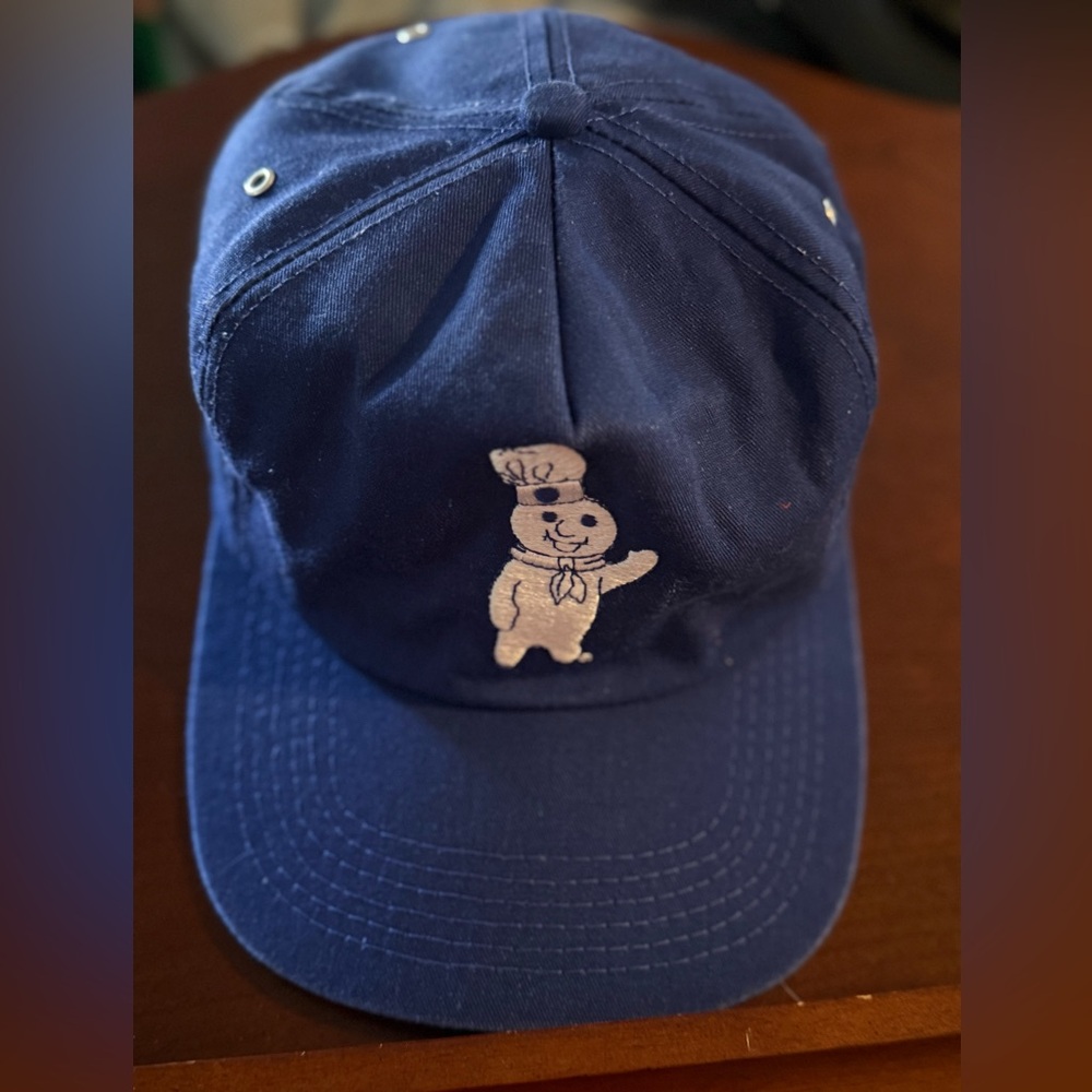 Pillsbury Cap vintage Navy blue with Embroidered Doughboy Character